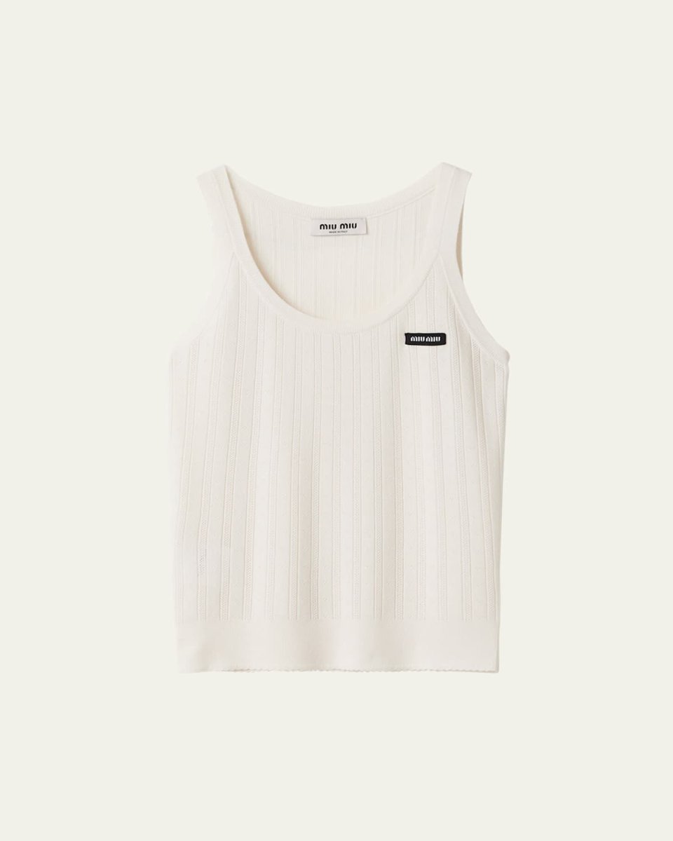 Scoop Neck Cashmere Silk Tank Top